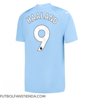 Manchester City Erling Haaland #9 Primera Equipación 2023-24 Manga Corta